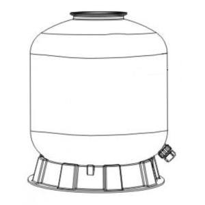 Filtrační nádoba samostatná TOP 450, 7,8 m³/hod, 45kg písku BEZ VYBAVENÍ