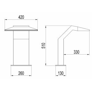 Vodní chrlič Beran AISI 316 mat