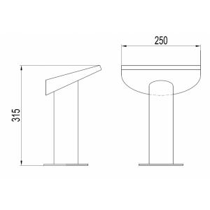Vodní chrlič Štír AISI 316 mat