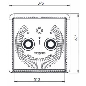 Maska 2-tryskového čtvercového protiproudu s piezo.