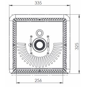 Maska 1-tryskového čtvercového protiproudu s pneu