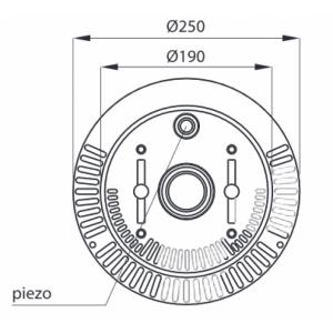 Maska 1-tryskového kruhového protiproudu s pneu