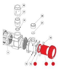 Šroubení připojení výměníku ELECRO (set LN+Matka+těsnění)