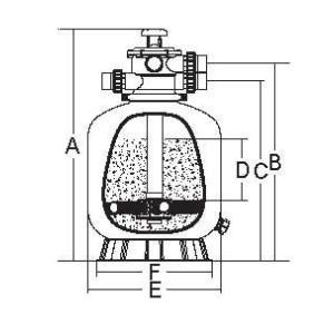 Filtrační nádoba TOP 650, 16 m3/hod, 145kg písku
