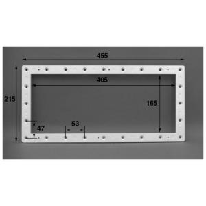 Rámeček+příruba+těsnění skimmeru Procopi - white (bílý)