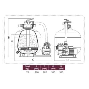 Filtrační jednotka TOP 350 SS020 4,5m3/h