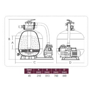 Filtrační jednotka TOP 450 SS050 8m3/h
