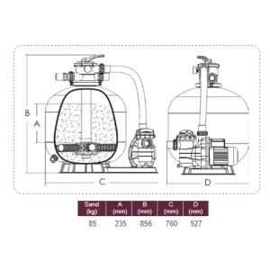 Filtrační jednotka TOP 500 SS075 11m3/h
