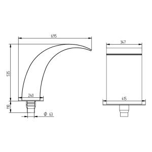 Vodní chrlič Ryby AISI 316 lesk DOMESTIC