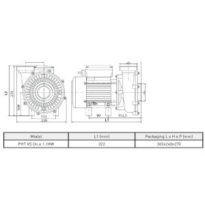 Čerpadlo PHT-VS On.e 1,1kW 7,5-22 m3/h
